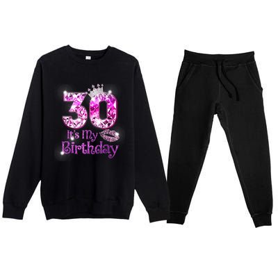 30 It's My Birthday 1992 30th Birthday Gifts Wom.e.n Girls Premium Crewneck Sweatsuit Set