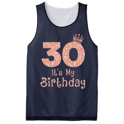 30 ItS My Birthday 30 Years Old Happy 30th Birthday Mesh Reversible Basketball Jersey Tank