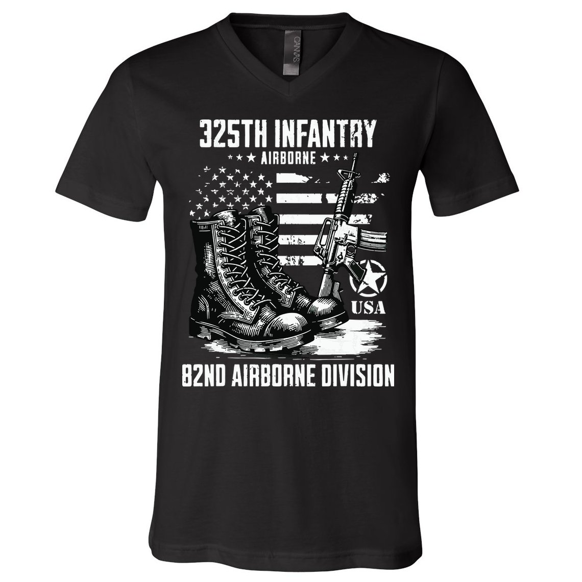 325th Infantry Regiment 82nd Airborne Division Veteran V-Neck T-Shirt