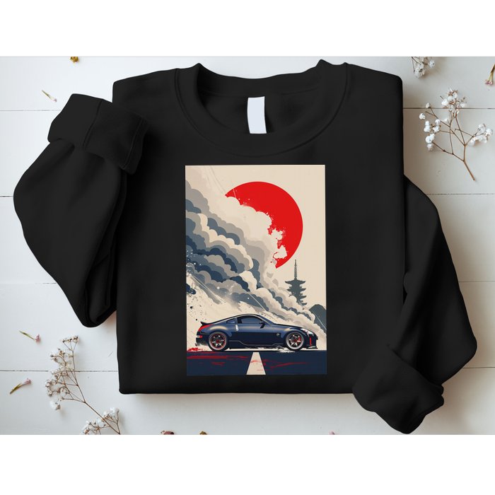350 Jdm Race Car Scene Z33 Tuning Drift Import Sweatshirt