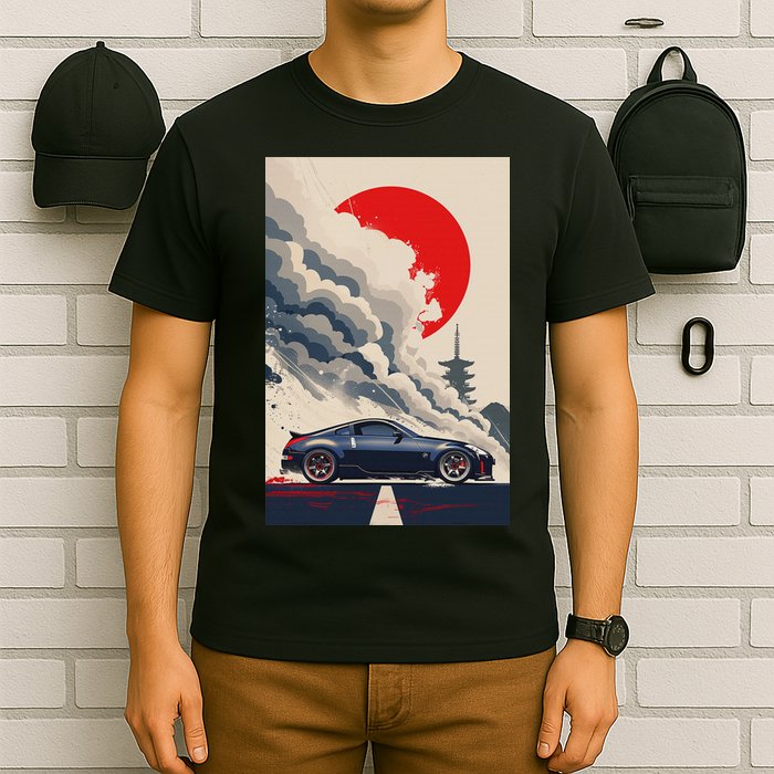 350 Jdm Race Car Scene Z33 Tuning Drift Import T-Shirt
