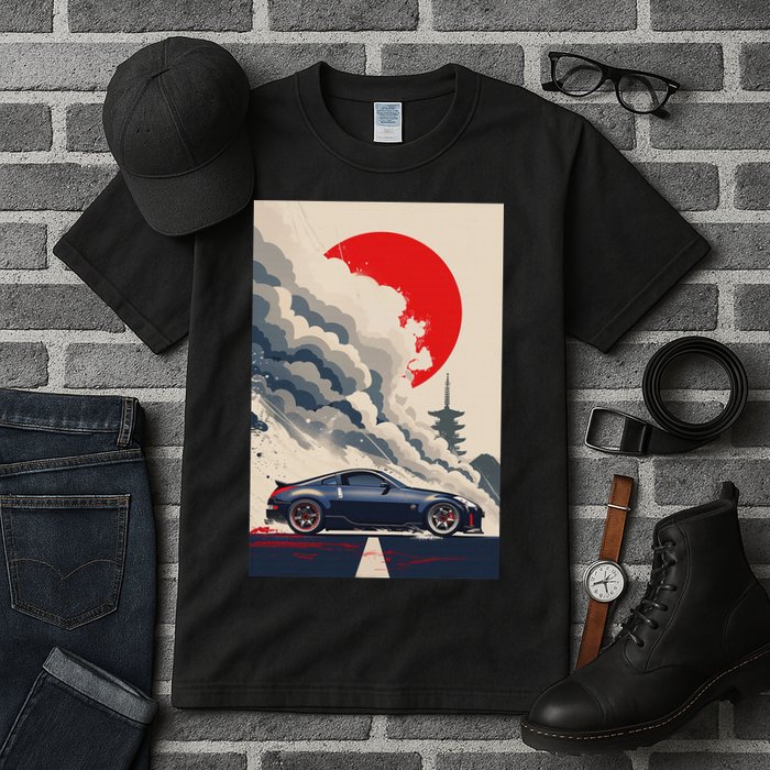 350 Jdm Race Car Scene Z33 Tuning Drift Import Tall T-Shirt