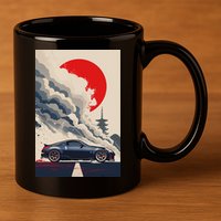 350 Jdm Race Car Scene Z33 Tuning Drift Import 11oz C Handle Ceramic Mug