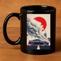 350 Jdm Race Car Scene Z33 Tuning Drift Import 11oz C Handle Ceramic Mug
