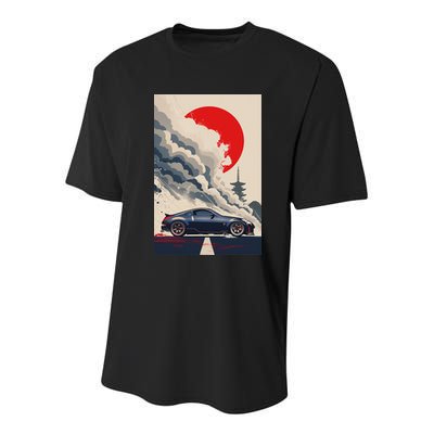 350 Jdm Race Car Scene Z33 Tuning Drift Import Youth Performance Sprint T-Shirt