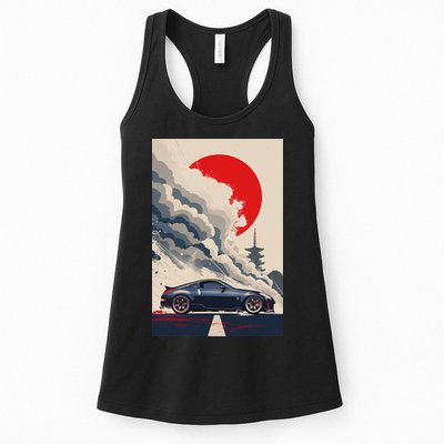 350 Jdm Race Car Scene Z33 Tuning Drift Import Womens Tank Top
