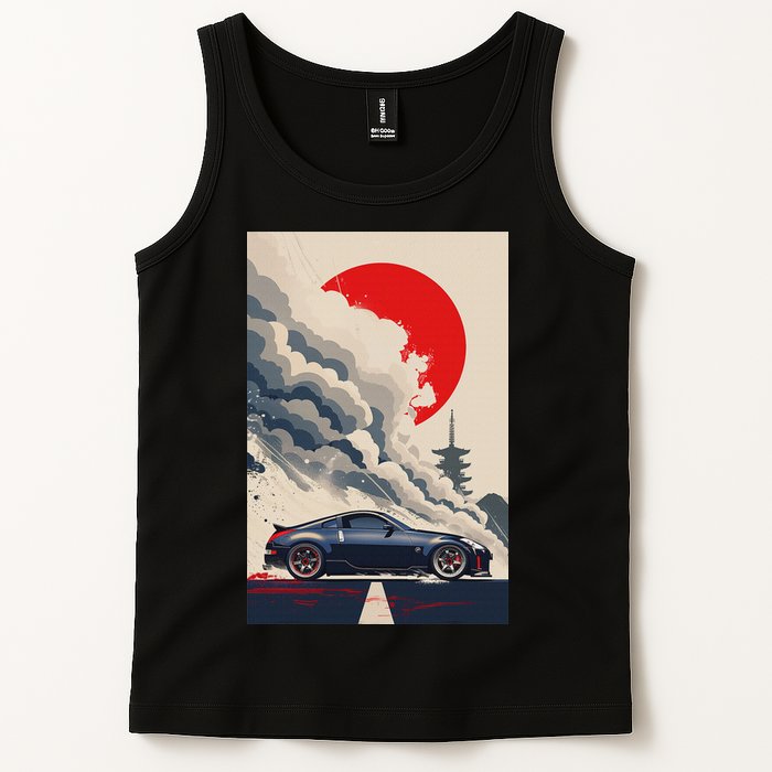 350 Jdm Race Car Scene Z33 Tuning Drift Import Tank Top