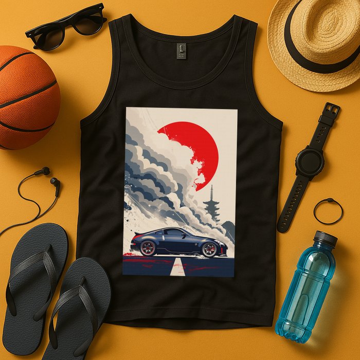 350 Jdm Race Car Scene Z33 Tuning Drift Import Tank Top