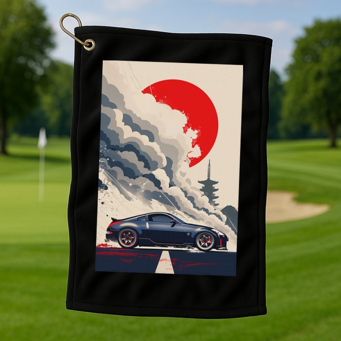 350 Jdm Race Car Scene Z33 Tuning Drift Import Golf Towel