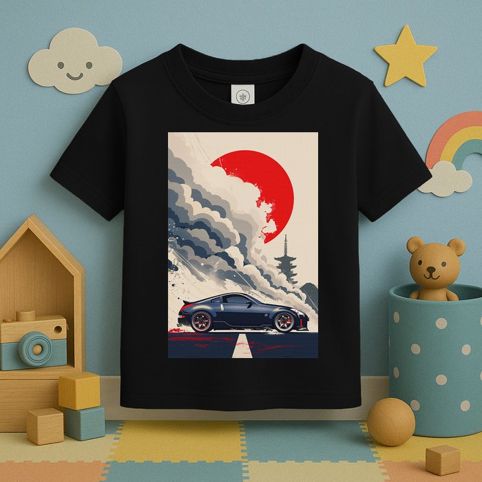 350 Jdm Race Car Scene Z33 Tuning Drift Import Toddler T-Shirt