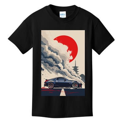 350 Jdm Race Car Scene Z33 Tuning Drift Import Kids T-Shirt