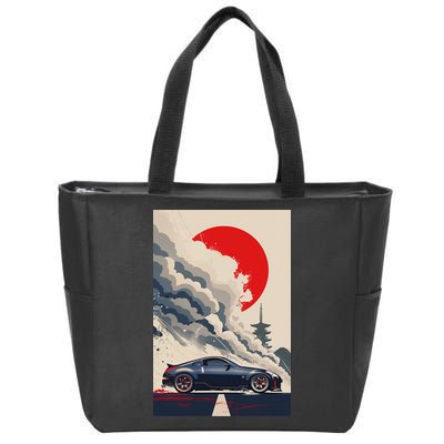 350 Jdm Race Car Scene Z33 Tuning Drift Import Zip Tote Bag