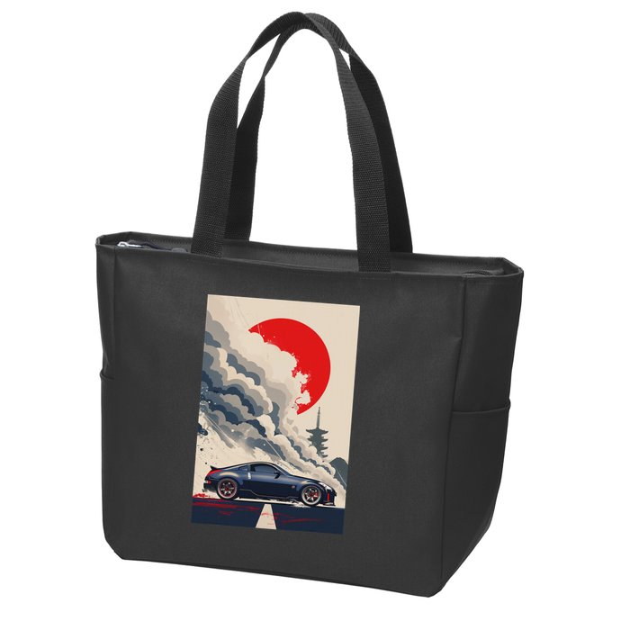 350 Jdm Race Car Scene Z33 Tuning Drift Import Zip Tote Bag