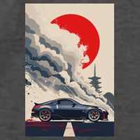 350 Jdm Race Car Scene Z33 Tuning Drift Import Vector Backpack