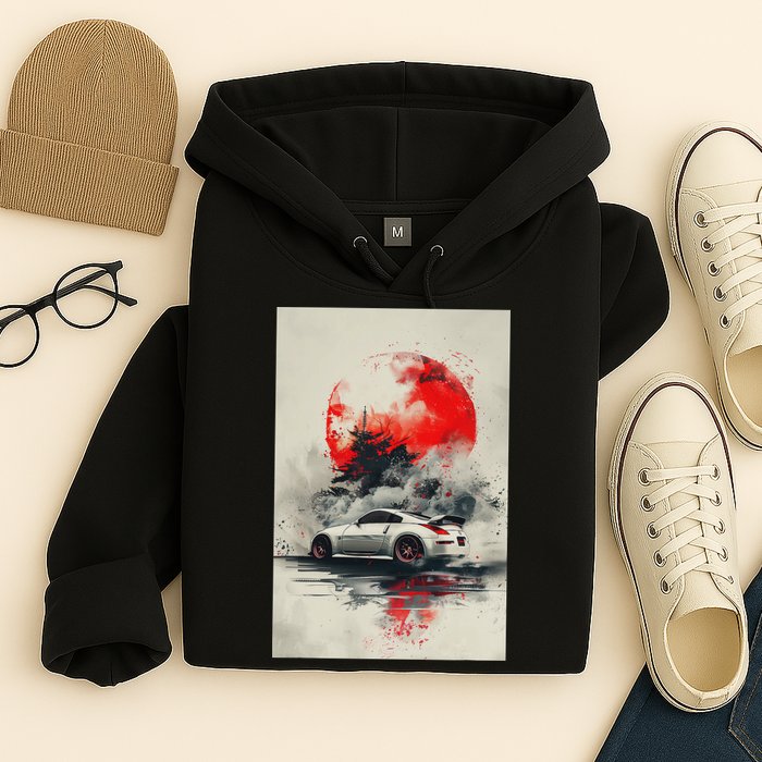 350 Jdm Race Car Scene Z33 Tuning Drift Import Hoodie