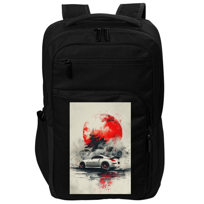 350 Jdm Race Car Scene Z33 Tuning Drift Import Impact Tech Backpack