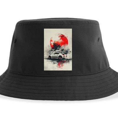 350 Jdm Race Car Scene Z33 Tuning Drift Import Sustainable Bucket Hat