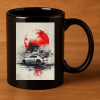 350 Jdm Race Car Scene Z33 Tuning Drift Import 11oz C Handle Ceramic Mug