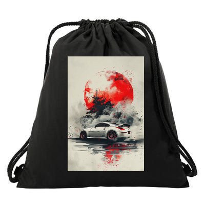 350 Jdm Race Car Scene Z33 Tuning Drift Import Drawstring Bag