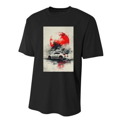 350 Jdm Race Car Scene Z33 Tuning Drift Import Youth Performance Sprint T-Shirt