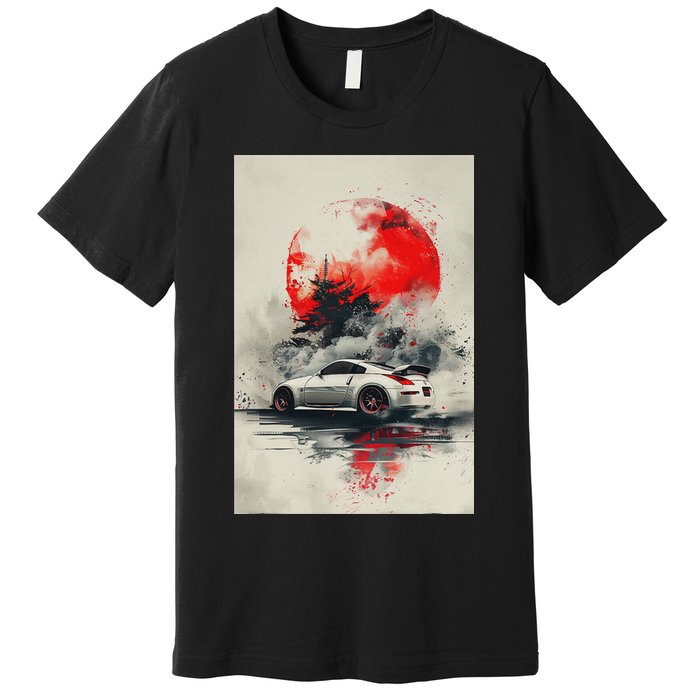 350 Jdm Race Car Scene Z33 Tuning Drift Import Premium T-Shirt