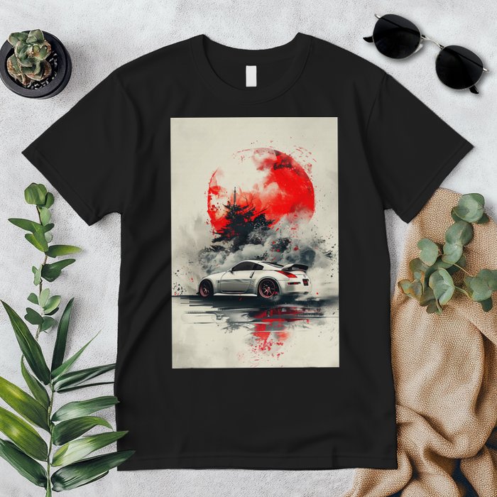 350 Jdm Race Car Scene Z33 Tuning Drift Import Premium T-Shirt