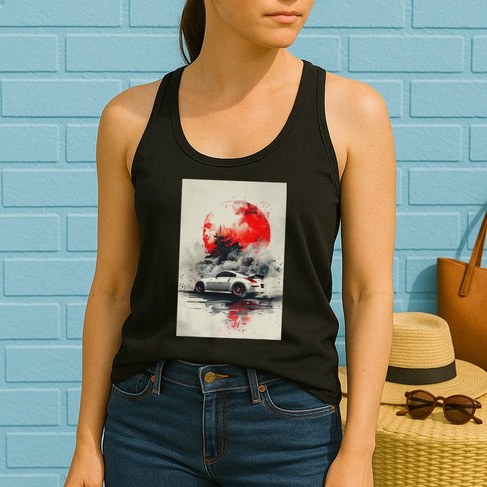 350 Jdm Race Car Scene Z33 Tuning Drift Import Womens Tank Top