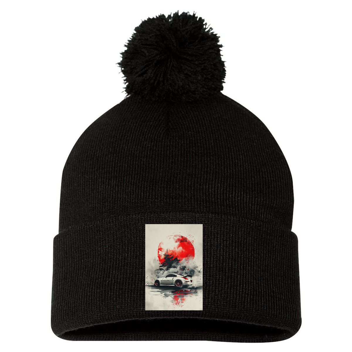 350 Jdm Race Car Scene Z33 Tuning Drift Import Pom Pom 12in Knit Beanie
