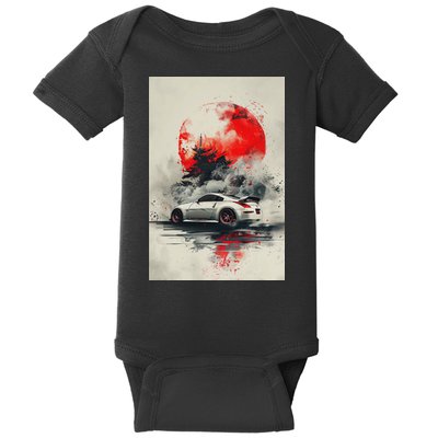 350 Jdm Race Car Scene Z33 Tuning Drift Import Baby Bodysuit