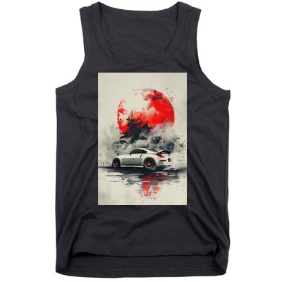 350 Jdm Race Car Scene Z33 Tuning Drift Import Tank Top