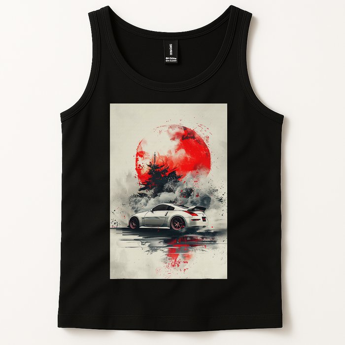 350 Jdm Race Car Scene Z33 Tuning Drift Import Tank Top