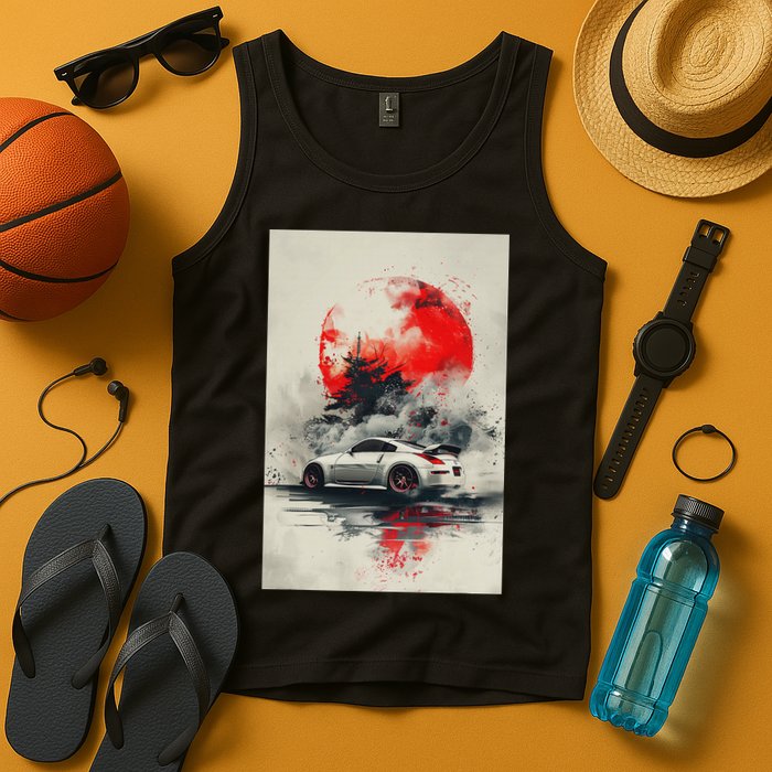 350 Jdm Race Car Scene Z33 Tuning Drift Import Tank Top