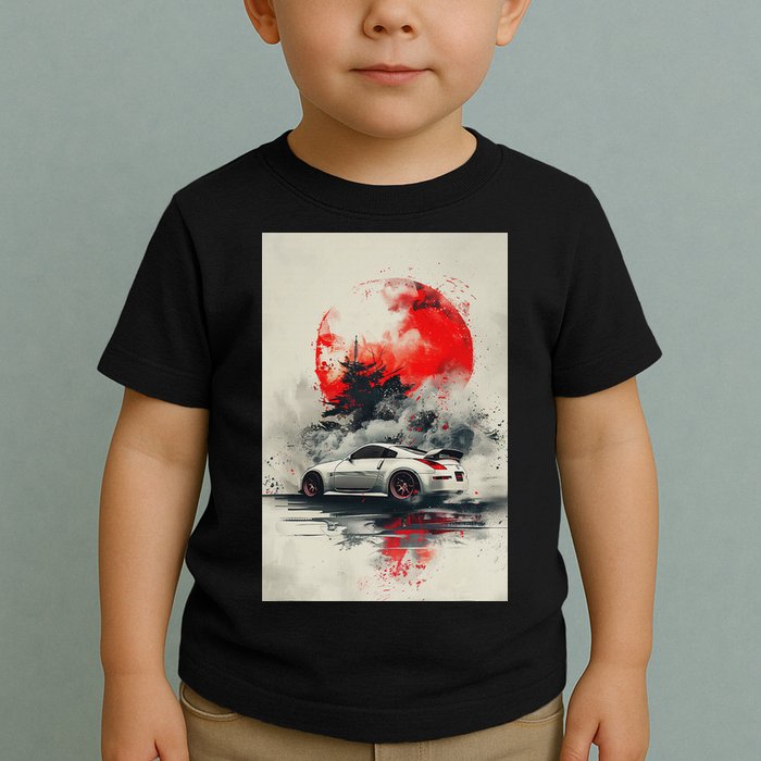 350 Jdm Race Car Scene Z33 Tuning Drift Import Toddler T-Shirt