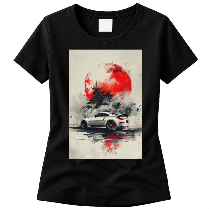 350 Jdm Race Car Scene Z33 Tuning Drift Import Womens T-Shirt