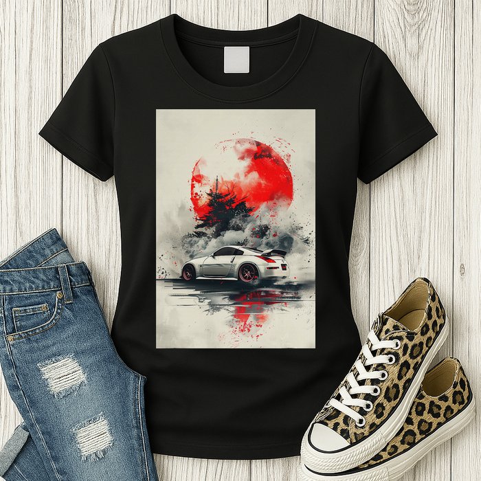 350 Jdm Race Car Scene Z33 Tuning Drift Import Womens T-Shirt