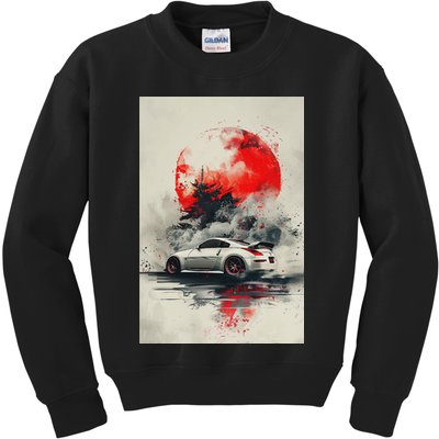 350 Jdm Race Car Scene Z33 Tuning Drift Import Kids Sweatshirt