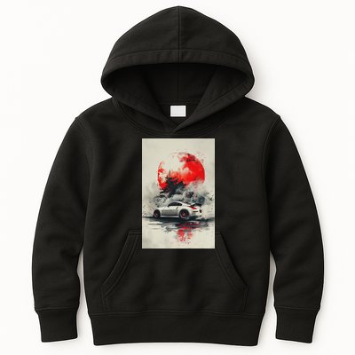 350 Jdm Race Car Scene Z33 Tuning Drift Import Kids Hoodie