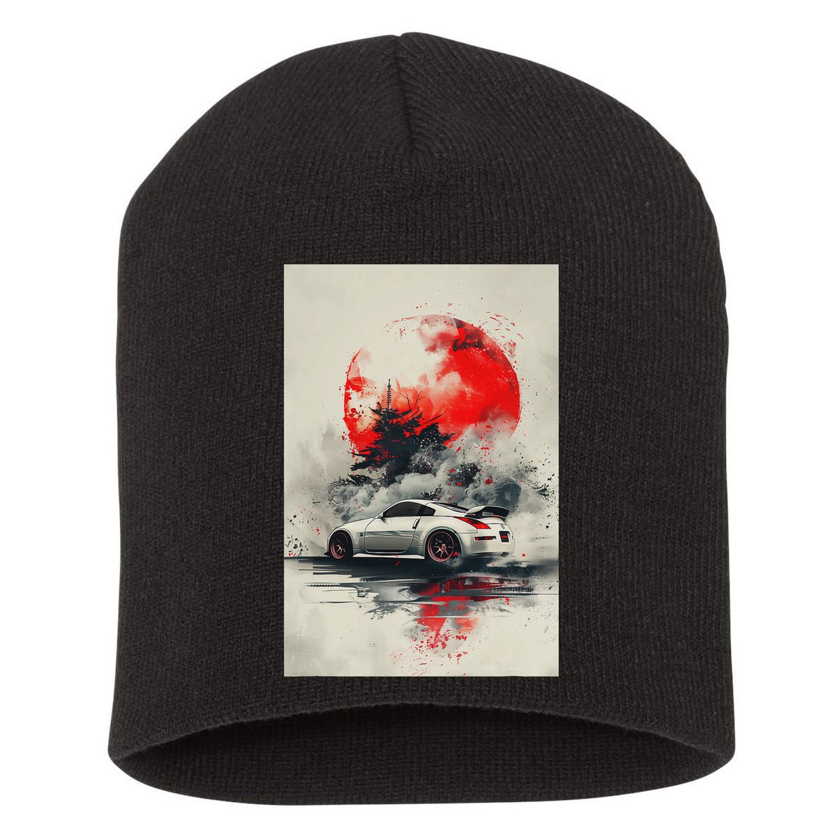 350 Jdm Race Car Scene Z33 Tuning Drift Import Short Acrylic Beanie