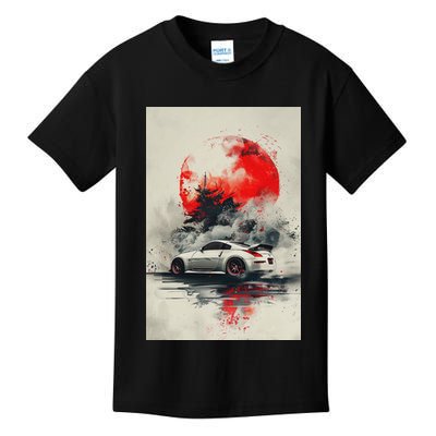 350 Jdm Race Car Scene Z33 Tuning Drift Import Kids T-Shirt