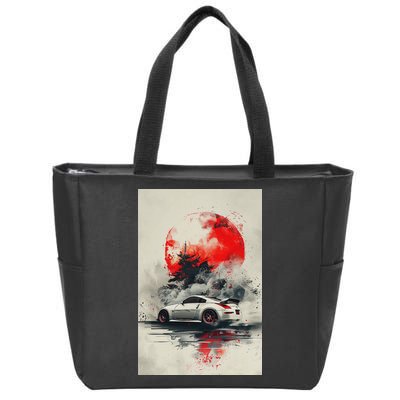 350 Jdm Race Car Scene Z33 Tuning Drift Import Zip Tote Bag
