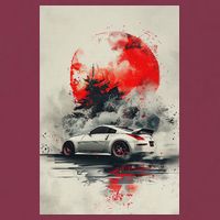 350 Jdm Race Car Scene Z33 Tuning Drift Import 16oz Travel Tumbler