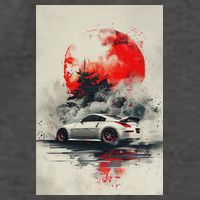 350 Jdm Race Car Scene Z33 Tuning Drift Import Vector Backpack