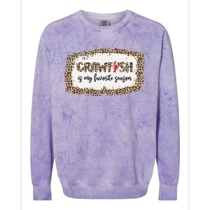 30o Leopard Crawfish Is My Favorite Season Crawfish Lover Meaningful Gift Colorblast Crewneck Sweatshirt