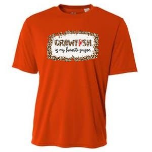 30o Leopard Crawfish Is My Favorite Season Crawfish Lover Meaningful Gift Cooling Performance Crew T-Shirt