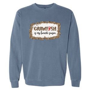 30o Leopard Crawfish Is My Favorite Season Crawfish Lover Meaningful Gift Garment-Dyed Sweatshirt