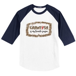 30o Leopard Crawfish Is My Favorite Season Crawfish Lover Meaningful Gift Baseball Sleeve Shirt