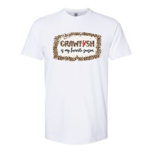 30o Leopard Crawfish Is My Favorite Season Crawfish Lover Meaningful Gift Softstyle CVC T-Shirt