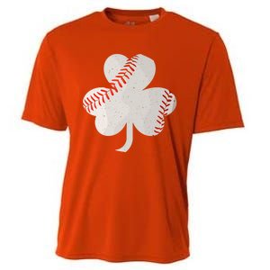 3 Leaf Clover Baseball St Patricks Day Catcher Shamrock Gift Cooling Performance Crew T-Shirt