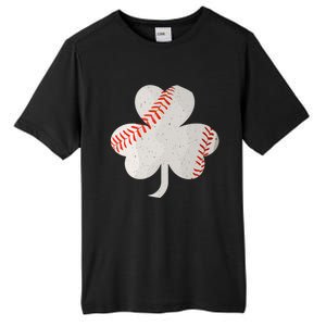 3 Leaf Clover Baseball St Patricks Day Catcher Shamrock Gift Tall Fusion ChromaSoft Performance T-Shirt