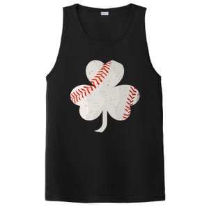 3 Leaf Clover Baseball St Patricks Day Catcher Shamrock Gift PosiCharge Competitor Tank